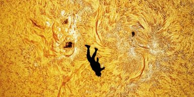 Человек "падает" на Солнце: получена удивительная фотография, такую еще никто не делал (фото)