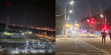 Москву атаковали беспилотники: обломки попадали посреди улиц, дрон влетел в здание элитного ЖК (видео)