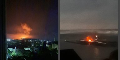 У російському Туапсе безпілотники уразили порт: палає нафтовий термінал (фото, відео)