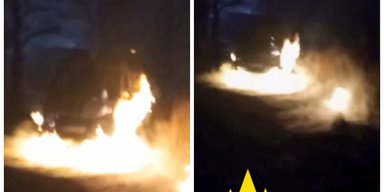 Партизани спалили поліцейський автомобіль у Московській області РФ, — "АТЕШ" (відео)