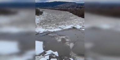 Лед тронулся: на реке Днестр начался ледоход (видео)