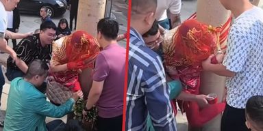 "Такие у нас традиции": жених с друзьями привязал любимую к столбу (видео)