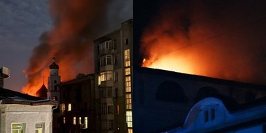Харьков в течение суток под непрерывной атакой РФ: в городе более 20 попаданий, пылает отель и есть пострадавшие (видео)