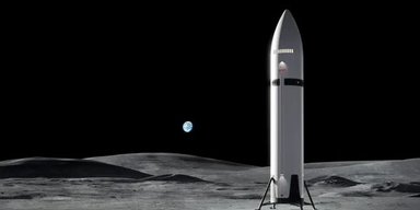 NASA показало, як космічний корабель Starship допоможе астронавтам висадитися на Місяць (фото)