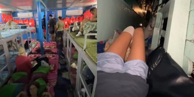 "Прямо на палубі": блогерка очманіла від "комфорту" під час подорожі нічним поромом (відео)