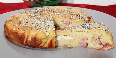 Пирог на йогурте с ветчиной и сыром: пошаговый рецепт сытной выпечки