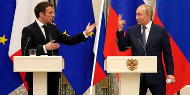 Вторжение РФ в Украину: Путин назвал условия "урегулирования" в разговоре с Макроном