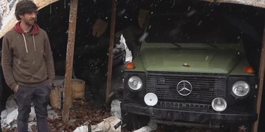 Старий "Гелендваген" 80-х завівся і поїхав після 10 років простою на вулиці (відео)
