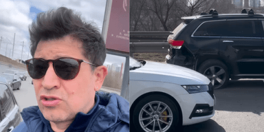 Відомий телеведучий потрапив у ДТП в Києві (відео)