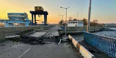 РосСМИ показали кадры удара по Кременчугской ГЭС и утверждают, что дамба повреждена (видео)