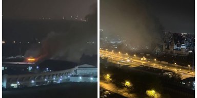 В Москве загорелось здание Измайловского Кремля (видео)