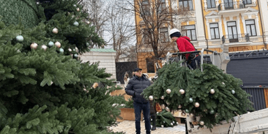 У центрі Києва почали збирати головну ялинку 2026: як вона виглядатиме (відео)