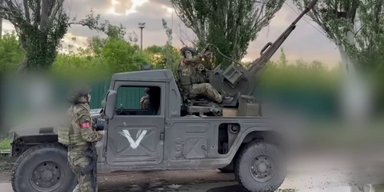 Оккупанты установили зенитку ЗУ-23-2 на японский военный внедорожник Toyota HMV