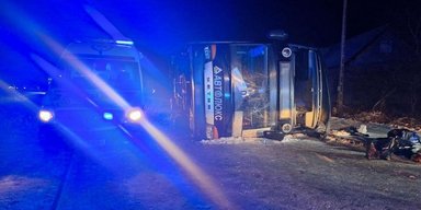 18 пострадавших: в Польше перевернулся автобус с украинцами