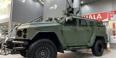 На выставке в Кельце "Украинская бронетехника" представила усовершенствованный бронеавтомобиль