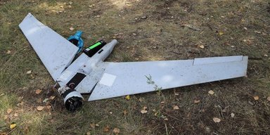 Українські нацгвардійці знищили російський БПЛА ZALA своїм дроном у небі (відео)