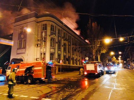 Бавовна взрывы пожары Донецк обстрел управление железная дорога