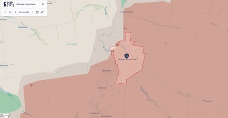 Наступление РФ, Временка, Великая Новоселка, карта, DeepState, 26 января