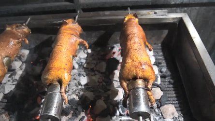 Блюдо из грызунов, морская свинка, жаркое из грызунов, подготовка, шампур, гриль, угли