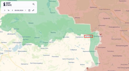 Бої на Донбасі, Григорівка, Лиман, 10 вересня, карта, DeepState