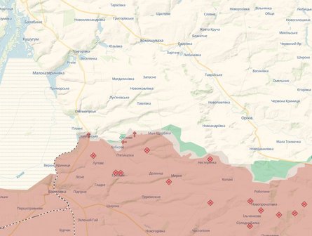 карта боїв Оріхівський напрямок 1 липня