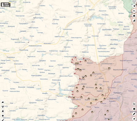 покровський напрям, битва за очеретине