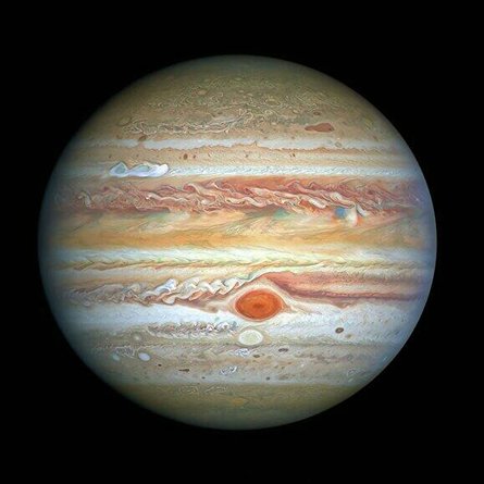 Юпітер, видимий діапазон хвиль, фото, хмари