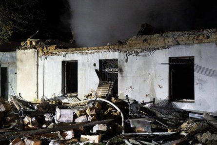 Последствия удара ВС РФ по Одессе в ночь на 11 апреля