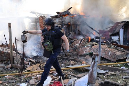 ГСЧС ликвидирует последствия обстрела Полтавы