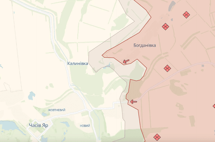 Карта боевых действий в Харьковской области