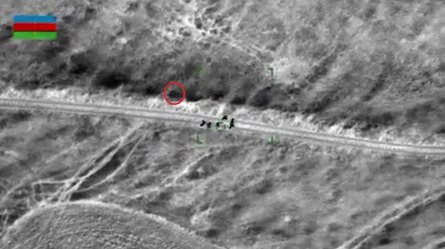 Красным отмечено последнее изображение летящей ракеты на видео