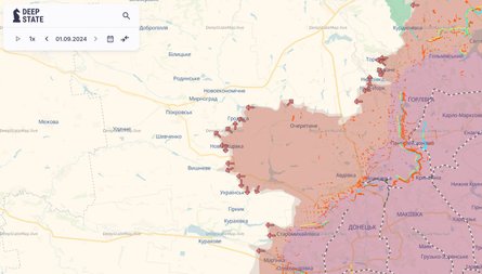 Бої на Донбасі, Покровськ, Торецьк, 1 вересня, карта, DeepState