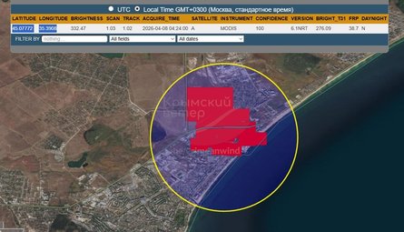 Масштабы пожара на нефтебазе в Феодосии