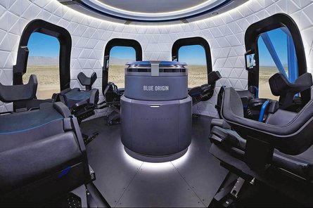 На борту New Shepard, Blue Origin, політ в космос
