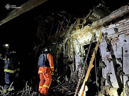 атака БпЛА, последствия атаки, Киевская область, ГСЧС, последствия атаки