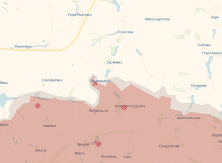 наступление ВС РФ на Донбассе, Покровское направление, карта, ситуация на фронте,DeepState