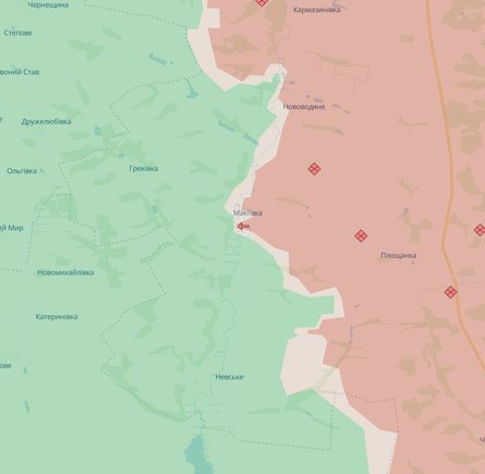 карта боїв під Ізюмом