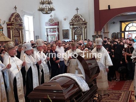 Отпеваение покойного Константина Павлова в церкви