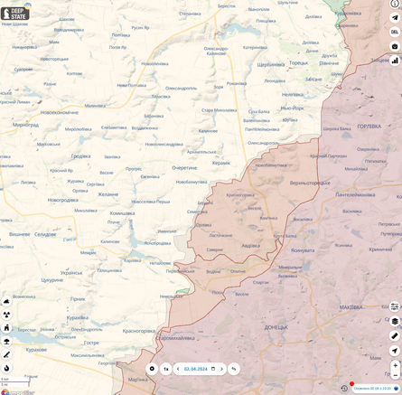 мапа боїв на сході