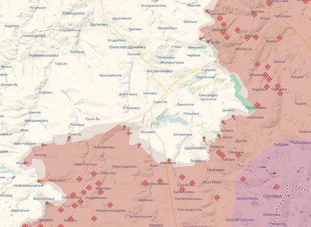 карта боїв Краматорський напрямок 7 липня