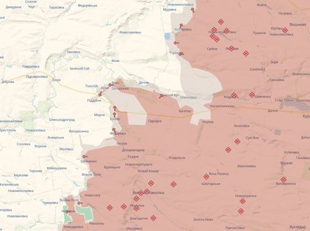 карта боїв Новопавлівський напрямок 1 липня