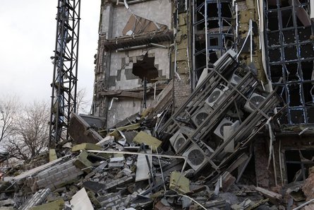 Наслідки обстрілу Ізюму