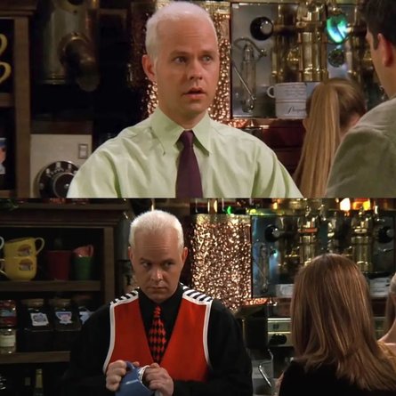 Джеймс Майкл Тайлер, Гантер з друзів, офіціант Гантер, кафе сентрал перк, помер актор з друзів