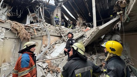 Место обстрела Индустриального района Шахедами