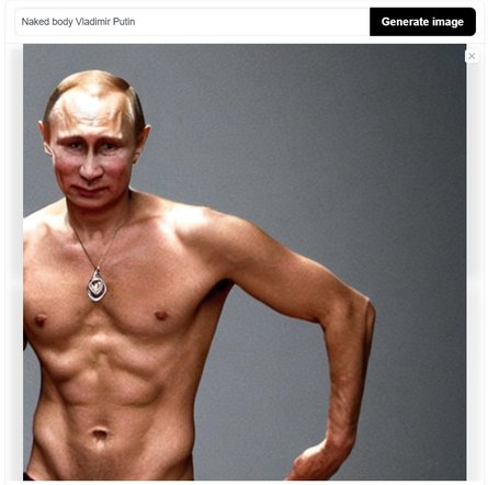 Stable Diffusion, Володимир Путін
