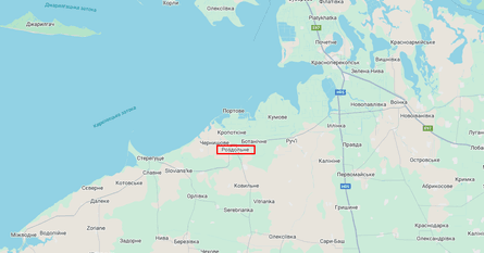 Раздольное, карта