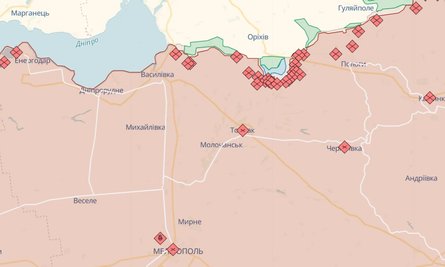 Мелитопольское направление, карта боевых действий