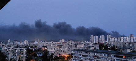 Атака на Киев 10 марта подняла смог в Киеве