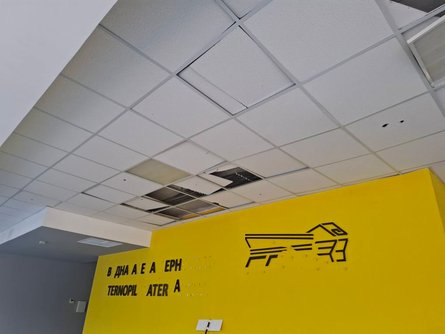 В результате повреждения Водной арены поврежден потолок