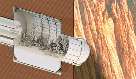 Почти веганы. В туннелях будут располагаться сады для выработки кислорода и пищи